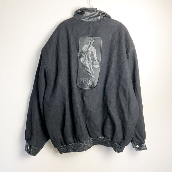 Jeff Hamilton NBA Wool Leather Embroidered Bomber Varsity Jacket - Picture 3 of 11